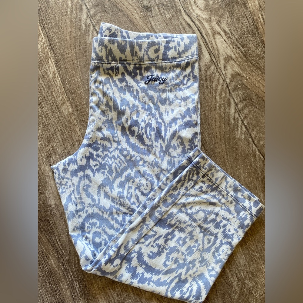 Juicy Couture Light Blue Patterned Capri Leggings